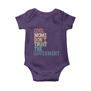 Cool Moms Don't Trust the Government Baby Onesie Funny Mom Anti Government TS14 Purple Print Your Wear
