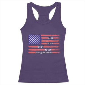 Cool Moms Don't Trust the Government Racerback Tank Top Patrioctic Mama Anti Government TS14 Purple Print Your Wear