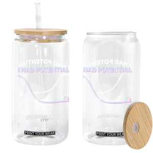 I Had Potential Glass Can Funny Physics Teacher Motivational Quote TS14 Print Your Wear