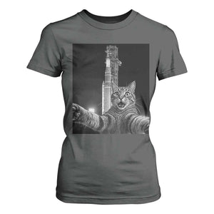 Funny Cat Selfie Lunar Mission 2026 T Shirt For Women TS14 Dark Heather Print Your Wear