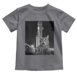 Funny Cat Selfie Lunar Mission 2026 Toddler T Shirt TS14 Charcoal Print Your Wear