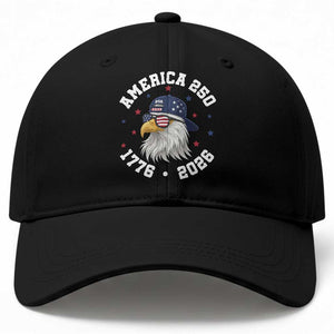 250 Years American Anniversary Baseball Cap Patriotic Bald Eagle Fourth of July TS14 Print Your Wear
