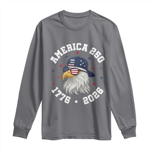 250 Years American Anniversary Long Sleeve Shirt Patriotic Bald Eagle Fourth of July TS14 Charcoal Print Your Wear
