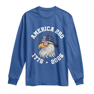 250 Years American Anniversary Long Sleeve Shirt Patriotic Bald Eagle Fourth of July TS14 Royal Blue Print Your Wear