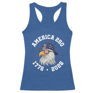 250 Years American Anniversary Racerback Tank Top Patriotic Bald Eagle Fourth of July TS14 Royal Blue Print Your Wear