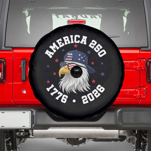 250 Years American Anniversary Spare Tire Cover Patriotic Bald Eagle Fourth of July TS14 Black Print Your Wear