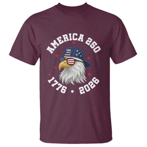 250 Years American Anniversary T Shirt Patriotic Bald Eagle Fourth of July TS14 Maroon Print Your Wear