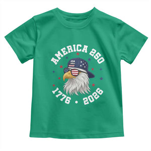 250 Years American Anniversary Toddler T Shirt Patriotic Bald Eagle Fourth of July TS14 Irish Green Print Your Wear