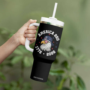 250 Years American Anniversary Tumbler With Handle Patriotic Bald Eagle Fourth of July TS14 Print Your Wear