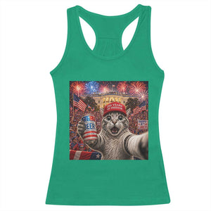 250 Years Of Freedom Racerback Tank Top Funny Cat Selfie 4th of July Party TS14 Irish Green Print Your Wear
