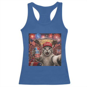 250 Years Of Freedom Racerback Tank Top Funny Cat Selfie 4th of July Party TS14 Royal Blue Print Your Wear
