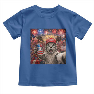 250 Years Of Freedom Toddler T Shirt Funny Cat Selfie 4th of July Party TS14 Royal Blue Print Your Wear