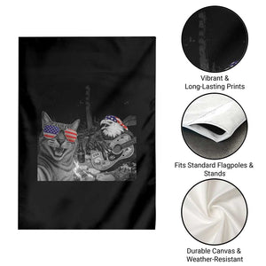 Funny Cat Selfie 4th of July Garden Flag Patriotic Eagle American Flag Gift TS14 Print Your Wear