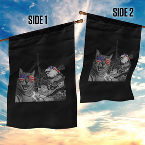 Funny Cat Selfie 4th of July Garden Flag Patriotic Eagle American Flag Gift TS14 Print Your Wear