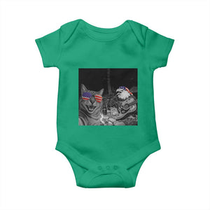 Funny Cat Selfie 4th of July Baby Onesie Patriotic Eagle American Flag Gift TS14 Irish Green Print Your Wear