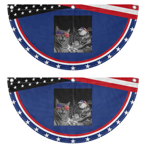 Funny Cat Selfie 4th of July Patriotic Fan Flag Eagle American Flag Gift