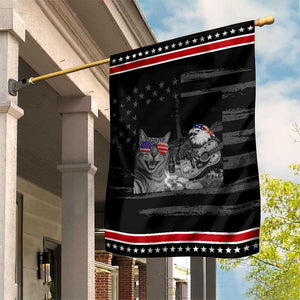 Funny Cat Selfie 4th of July Patriotic Garden Flag Patriotic Eagle American Flag Gift TS14 Distressed Black Red Print Your Wear