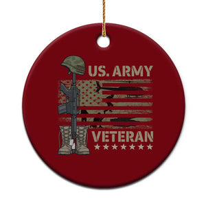 US Arrny Veteran Ceramic Ornament Proud Soldier USA Flag Camouflage Military TS14 1pc Red Print Your Wear