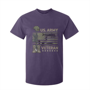 US Arrny Veteran T Shirt For Kid Proud Soldier USA Flag Camouflage Military TS14 Purple Print Your Wear