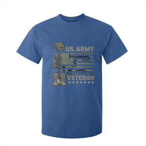 US Arrny Veteran T Shirt For Kid Proud Soldier USA Flag Camouflage Military TS14 Royal Blue Print Your Wear