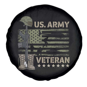 US Arrny Veteran Spare Tire Cover Proud Soldier USA Flag Camouflage Military TS14 Print Your Wear