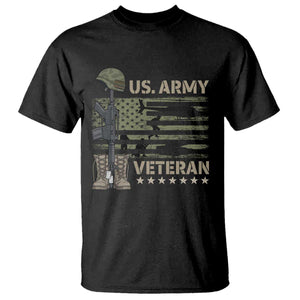 US Arrny Veteran T Shirt Proud Soldier USA Flag Camouflage Military TS14 Black Print Your Wear