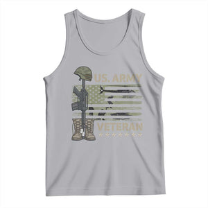 US Arrny Veteran Tank Top Proud Soldier USA Flag Camouflage Military TS14 Athletic Heather Print Your Wear