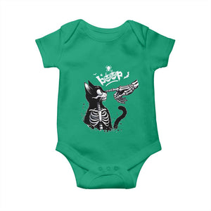 Black Cat Halloween Baby Onesie Skeleton Hand Boop TS14 Irish Green Print Your Wear