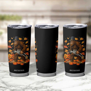 Funny Bigfoot Skeleton Tumbler Cup Thanksgiving Day Sasquatch Pilgrim TS14 Print Your Wear