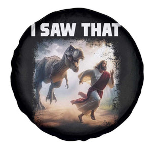 Funny Jesus Dinosaur Spare Tire Cover I Saw That Christan Meme TS14 Print Your Wear