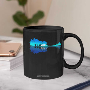 Guitar Lake Shadow Coffee Mug Acoustic Guitarist Musician Nature Lover TS14 Print Your Wear