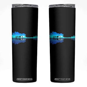 Guitar Lake Shadow Skinny Tumbler Acoustic Guitarist Musician Nature Lover TS14 Black Print Your Wear