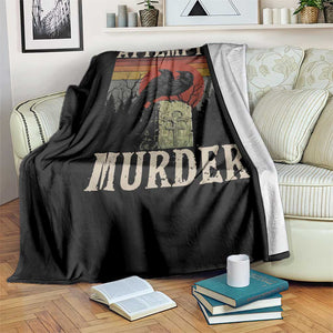 Funny Literary Throw Blanket Attempted Murder Two Crows Bird on Branch TS14 Print Your Wear