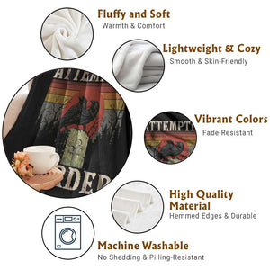 Funny Literary Throw Blanket Attempted Murder Two Crows Bird on Branch TS14 Print Your Wear