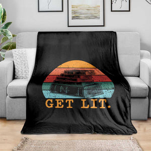 Book Lover Throw Blanket Get Lit Literature Reading TS14 Print Your Wear