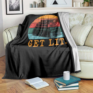 Book Lover Throw Blanket Get Lit Literature Reading TS14 Print Your Wear