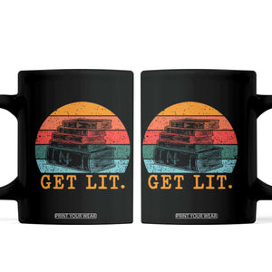 Book Lover Coffee Mug Get Lit Literature Reading TS14 Black Print Your Wear