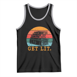 Book Lover Tank Top Get Lit Literature Reading TS14 Black Athletic Heather Print Your Wear