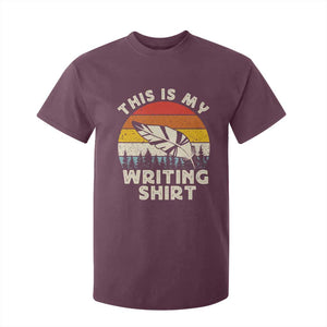Funny Writer T Shirt For Kid This is My Writing Shirt Authors Poets Literature TS14 Maroon Print Your Wear
