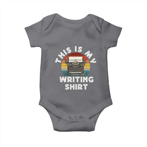 Funny Typewriter Baby Onesie This is My Writing Shirt TS14 Charcoal Print Your Wear