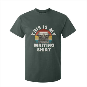 Funny Typewriter T Shirt For Kid This is My Writing Shirt TS14 Dark Forest Green Print Your Wear