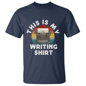 Funny Typewriter T Shirt This is My Writing Shirt TS14 Navy Print Your Wear