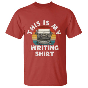 Funny Typewriter T Shirt This is My Writing Shirt TS14 Red Print Your Wear
