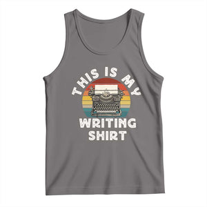 Funny Typewriter Tank Top This is My Writing Shirt TS14 Deep Heather Print Your Wear