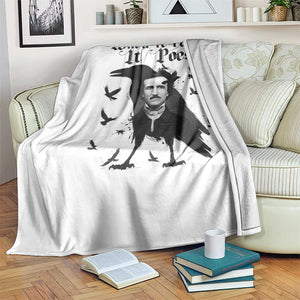 Funny Edgar Allan Poe Throw Blanket When It Rains It Poes TS14 Print Your Wear