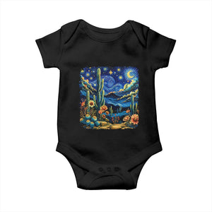 Desert Night Cactus Starry Night Arizona Stars Sky Nature Lover Gift Baby Onesie