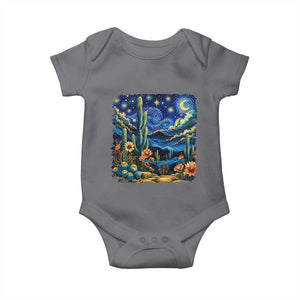Desert Night Cactus Starry Night Arizona Stars Sky Nature Lover Gift Baby Onesie