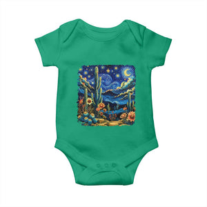 Desert Night Cactus Starry Night Arizona Stars Sky Nature Lover Gift Baby Onesie
