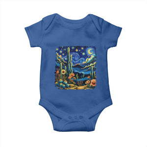 Desert Night Cactus Starry Night Arizona Stars Sky Nature Lover Gift Baby Onesie