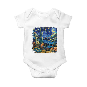 Desert Night Cactus Starry Night Arizona Stars Sky Nature Lover Gift Baby Onesie